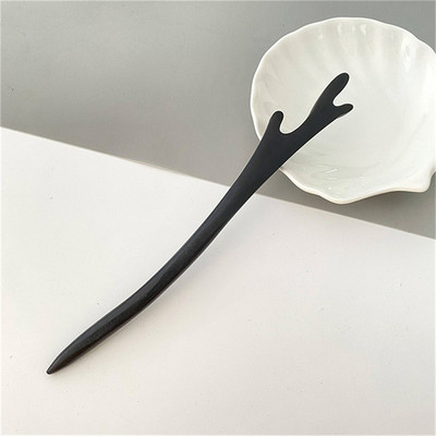 Noi agrafe de păr din lemn natural negru Femei Fete Bețișoare de păr în formă de bețișoară Agrafe de păr Bijuterii de păr retro Accesorii de modă