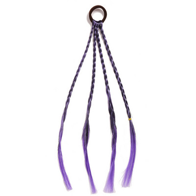 Perucă simplă de culoare pentru fată, coadă de cal, accesorii pentru păr, bandă de cauciuc, frumusețe, bentita de păr, împletituri, cadouri pentru copii