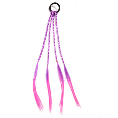 Perucă simplă de culoare pentru fată, coadă de cal, accesorii pentru păr, bandă de cauciuc, frumusețe, bentita de păr, împletituri, cadouri pentru copii