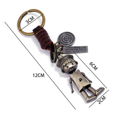 Brelocuri cu farmec de robot din aliaj de bronz mobil de epocă în mai multe stiluri, bijuterii la modă