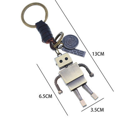 Brelocuri cu farmec de robot din aliaj de bronz mobil de epocă în mai multe stiluri, bijuterii la modă