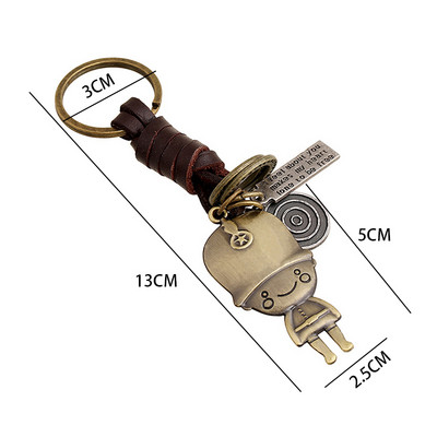 Brelocuri cu farmec de robot din aliaj de bronz mobil de epocă în mai multe stiluri, bijuterii la modă