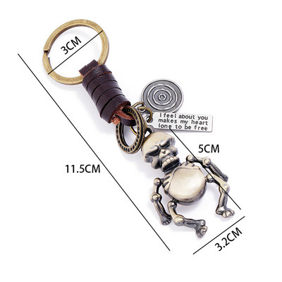 Brelocuri cu farmec de robot din aliaj de bronz mobil de epocă în mai multe stiluri, bijuterii la modă