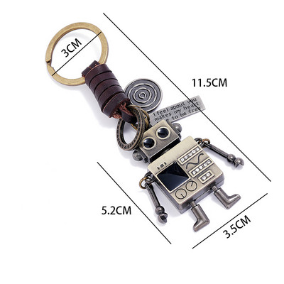 Brelocuri cu farmec de robot din aliaj de bronz mobil de epocă în mai multe stiluri, bijuterii la modă