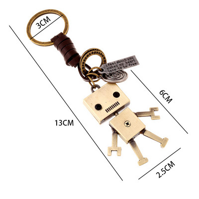 Brelocuri cu farmec de robot din aliaj de bronz mobil de epocă în mai multe stiluri, bijuterii la modă
