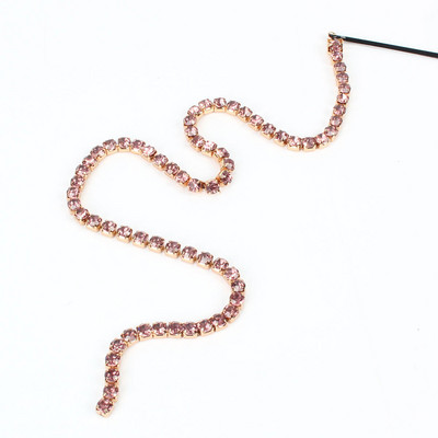 Lanț lung cu ciucuri de cristal de modă, decorare în ac de păr, lanț de păr de cristal, accesorii de nuntă pentru petrecere, bijuterii pentru femei