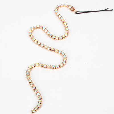 Lanț lung cu ciucuri de cristal de modă, decorare în ac de păr, lanț de păr de cristal, accesorii de nuntă pentru petrecere, bijuterii pentru femei