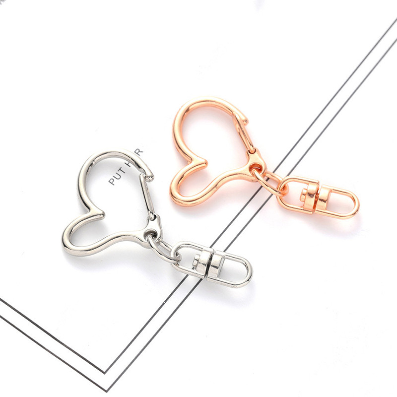 10 buc/lot inimă metal pivotant homar închizătoare cârlige inel cheie inimă cataramă câine bricolaj fabricarea breloc accesorii bijuterii găsire