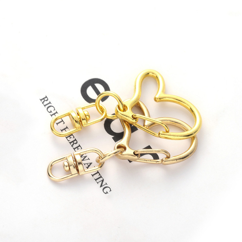 10 buc/lot inimă metal pivotant homar închizătoare cârlige inel cheie inimă cataramă câine bricolaj fabricarea breloc accesorii bijuterii găsire