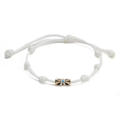 Wish Card Email Cupru Mărgele Tub Brățară Turcia Evil Eye Charm Brățară reglabilă din lanț de bumbac pentru femei Bijuterii de petrecere Cadouri