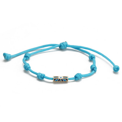 Wish Card Email Cupru Mărgele Tub Brățară Turcia Evil Eye Charm Brățară reglabilă din lanț de bumbac pentru femei Bijuterii de petrecere Cadouri