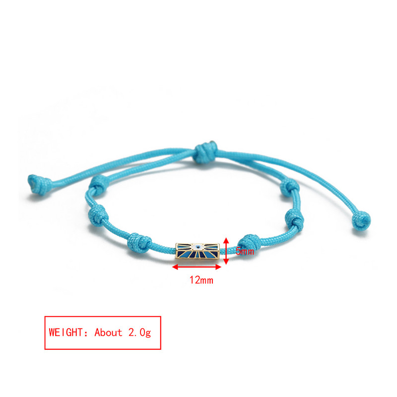 Wish Card Email Cupru Mărgele Tub Brățară Turcia Evil Eye Charm Brățară reglabilă din lanț de bumbac pentru femei Bijuterii de petrecere Cadouri