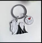 Brelocuri fierbinți Samoyed Animal Câini Breloc pandantiv metal Charm Cadouri lucrate manual pentru iubitorii de animale de companie Bijuterii pentru câini Femeie Suport pentru chei