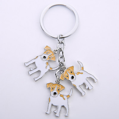 Brelocuri fierbinți Samoyed Animal Câini Breloc pandantiv metal Charm Cadouri lucrate manual pentru iubitorii de animale de companie Bijuterii pentru câini Femeie Suport pentru chei