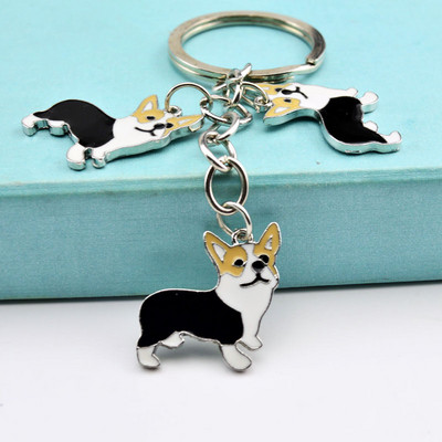 Brelocuri fierbinți Samoyed Animal Câini Breloc pandantiv metal Charm Cadouri lucrate manual pentru iubitorii de animale de companie Bijuterii pentru câini Femeie Suport pentru chei