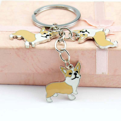 Brelocuri fierbinți Samoyed Animal Câini Breloc pandantiv metal Charm Cadouri lucrate manual pentru iubitorii de animale de companie Bijuterii pentru câini Femeie Suport pentru chei
