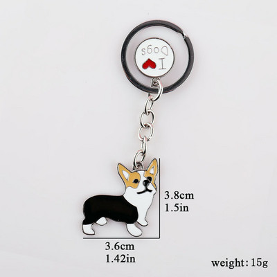 Brelocuri fierbinți Samoyed Animal Câini Breloc pandantiv metal Charm Cadouri lucrate manual pentru iubitorii de animale de companie Bijuterii pentru câini Femeie Suport pentru chei