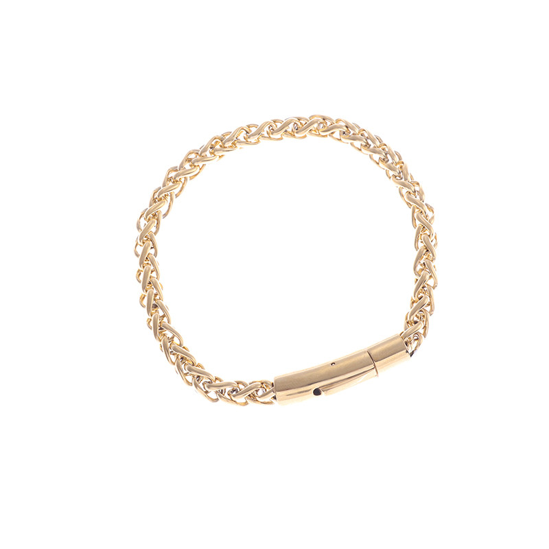 Brățară din oțel inoxidabil cu lanț cu chilie de culoare aurie pentru bărbați, cadou de bijuterii la modă de înaltă calitate