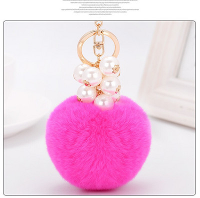 2022. aasta moodne pärlikett, kristallpudel, vibu, pompom, võtmehoidja, auto naiste käekott