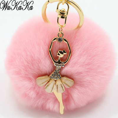 2022. aasta moodne pärlikett, kristallpudel, vibu, pompom, võtmehoidja, auto naiste käekott