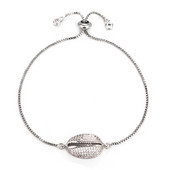 Cardul de dorințe Brățări cu scoici de modă pentru femei Brățări cu scoici reglabile de culoare argintie pentru femei Bijoux, cadou de bijuterii pentru plajă de vară EY5302