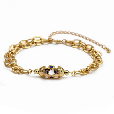 Wish Card 2022 emailat cupru bratara margele pentru femei fete moda noroc Boho bijuterii punk brăţară cu lanţ gros dintr-o bucată