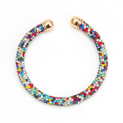 Card de dorințe Brățară de cristal de modă simplă pentru femei Brățară de cupru colorată pentru femeie, pentru petrecere, bijuterii de nuntă, cadou EY6414