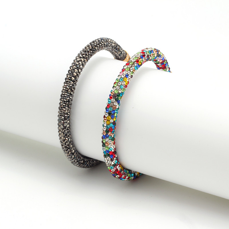 Card de dorințe Brățară de cristal de modă simplă pentru femei Brățară de cupru colorată pentru femeie, pentru petrecere, bijuterii de nuntă, cadou EY6414