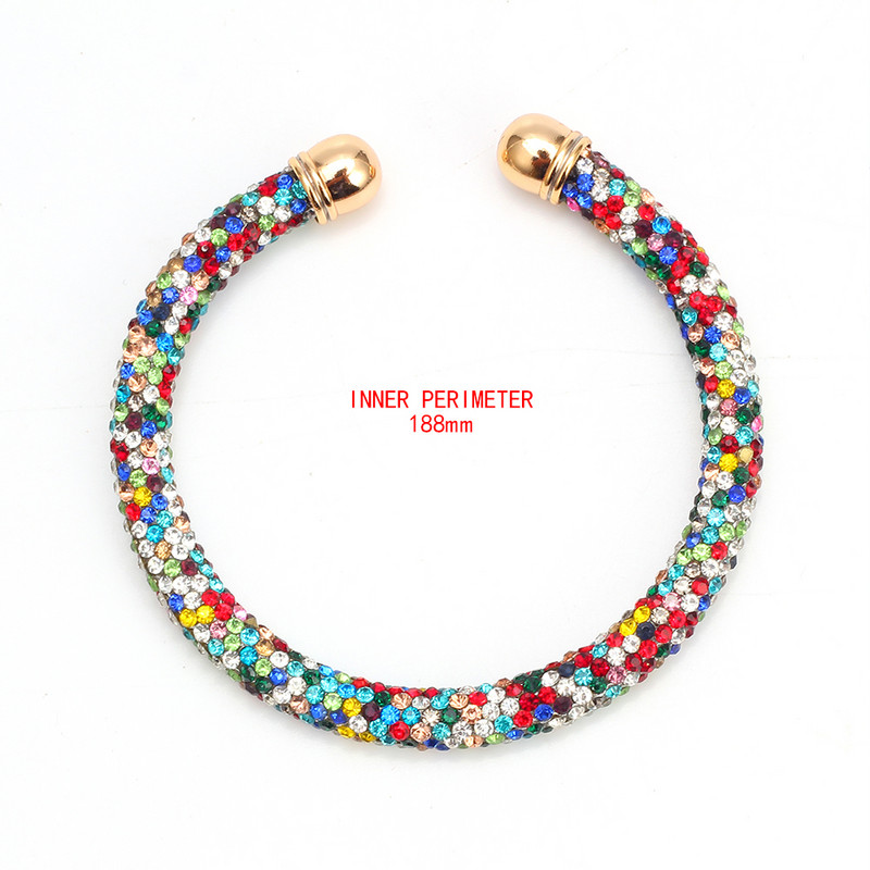 Card de dorințe Brățară de cristal de modă simplă pentru femei Brățară de cupru colorată pentru femeie, pentru petrecere, bijuterii de nuntă, cadou EY6414