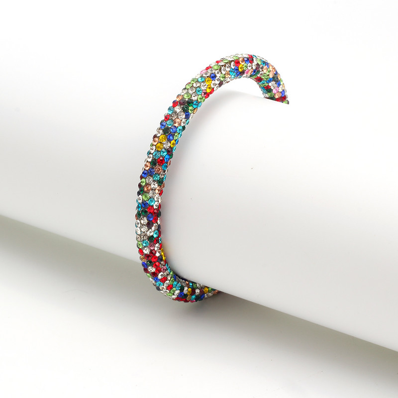 Card de dorințe Brățară de cristal de modă simplă pentru femei Brățară de cupru colorată pentru femeie, pentru petrecere, bijuterii de nuntă, cadou EY6414