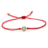 Alb, albastru, zircon, cristal, mini ochi turcesc, brăţară cu farmec, femei, bărbaţi, grad 5A, CZ, cupru, ochi rău, galben, verde, roşu, bijuterii.