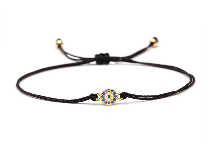 Alb, albastru, zircon, cristal, mini ochi turcesc, brăţară cu farmec, femei, bărbaţi, grad 5A, CZ, cupru, ochi rău, galben, verde, roşu, bijuterii.