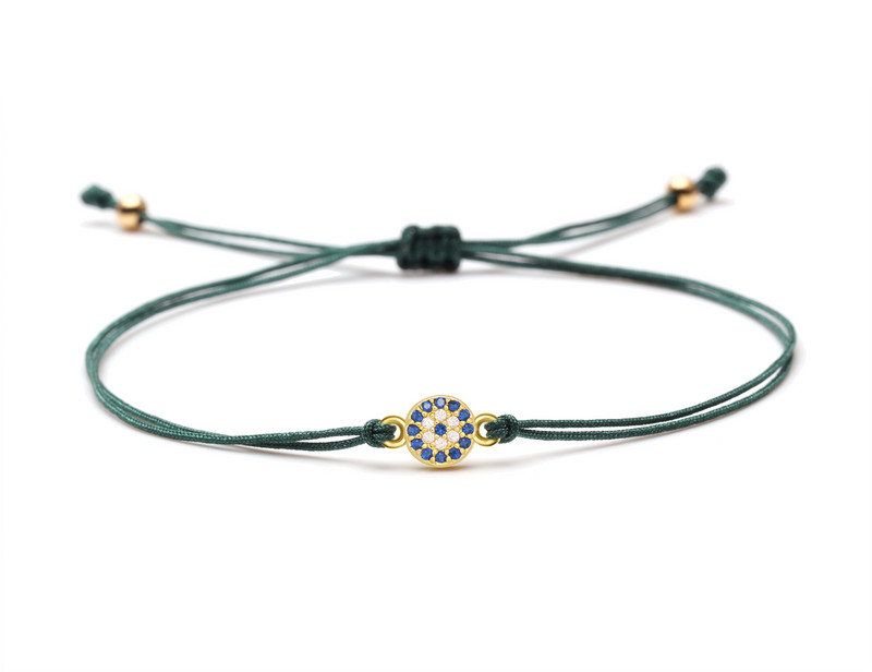 Alb, albastru, zircon, cristal, mini ochi turcesc, brăţară cu farmec, femei, bărbaţi, grad 5A, CZ, cupru, ochi rău, galben, verde, roşu, bijuterii.