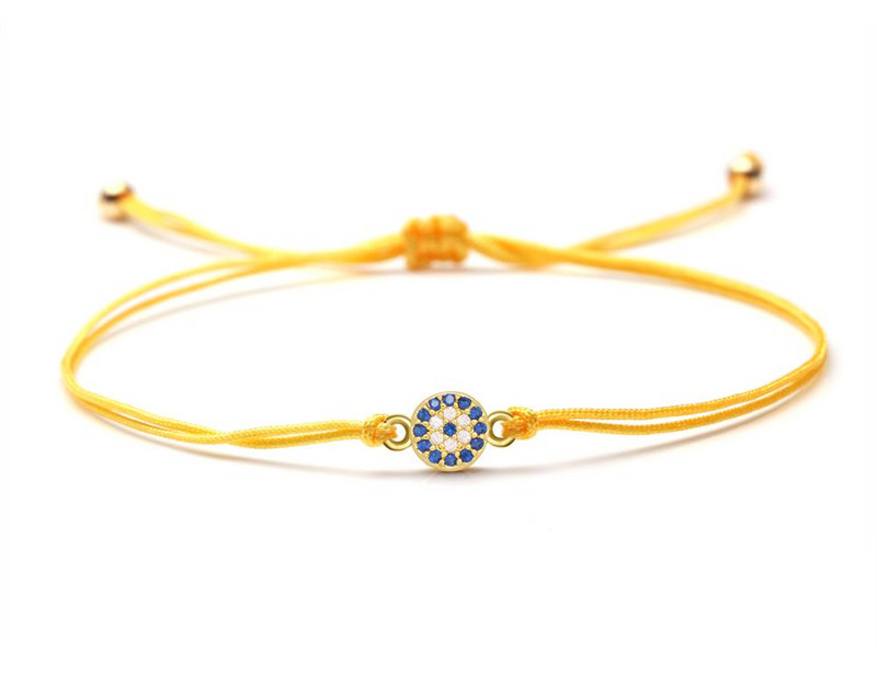 Alb, albastru, zircon, cristal, mini ochi turcesc, brăţară cu farmec, femei, bărbaţi, grad 5A, CZ, cupru, ochi rău, galben, verde, roşu, bijuterii.