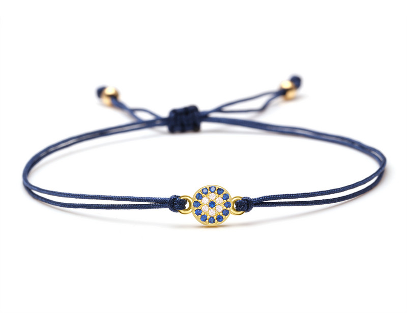 Alb, albastru, zircon, cristal, mini ochi turcesc, brăţară cu farmec, femei, bărbaţi, grad 5A, CZ, cupru, ochi rău, galben, verde, roşu, bijuterii.