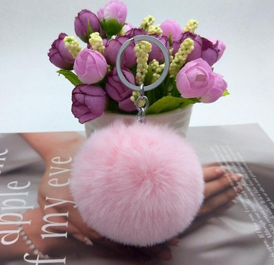 Κρεμαστό κόσμημα για μπρελόκ με ψεύτικη γούνα κουνελιού Μπρελόκ για κούκλα για ύπνο Μπρελόκ Πομπομ αυτοκινήτου Βρεφικό μπρελόκ Γυναικεία θήκη για μπρελόκ Τσάντα κρεμαστό κόσμημα