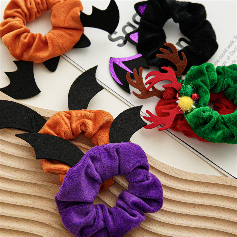 Halloween Crăciun New Antler Bat Cerc de păr mare Accesorii de păr Pentru Femei Păr amuzant Chenille Circle