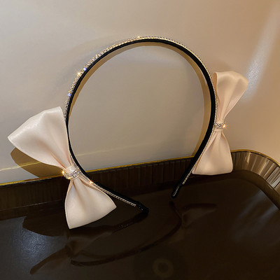 Francuski obruč za kosu s jednostavnom mašnom Korejski obruč za kosu na pritisak Dodaci za kosu Veleprodajna mreža crvena široka traka za glavu od biserne čipke