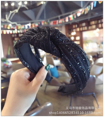 Francuski obruč za kosu s jednostavnom mašnom Korejski obruč za kosu na pritisak Dodaci za kosu Veleprodajna mreža crvena široka traka za glavu od biserne čipke