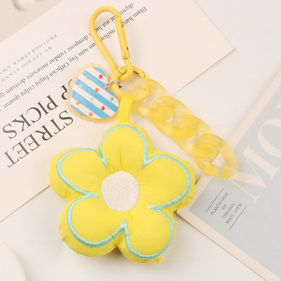 Kreativni cvijet Sakura tkanina Privjesak za ključeve Nakit Uzica Djevojka Dječak Par Poklon Lanac u obliku srca breskve Privjesak za ključeve Slušalice Privjesak Ukrasite