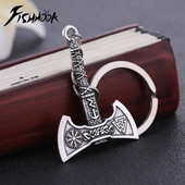 Fishhook viking kulcstartó punk gótikus fejsze Vicca talizmán szláv ír csomó pogány amulett medál kulcstartó férfinak Ajándék ékszer