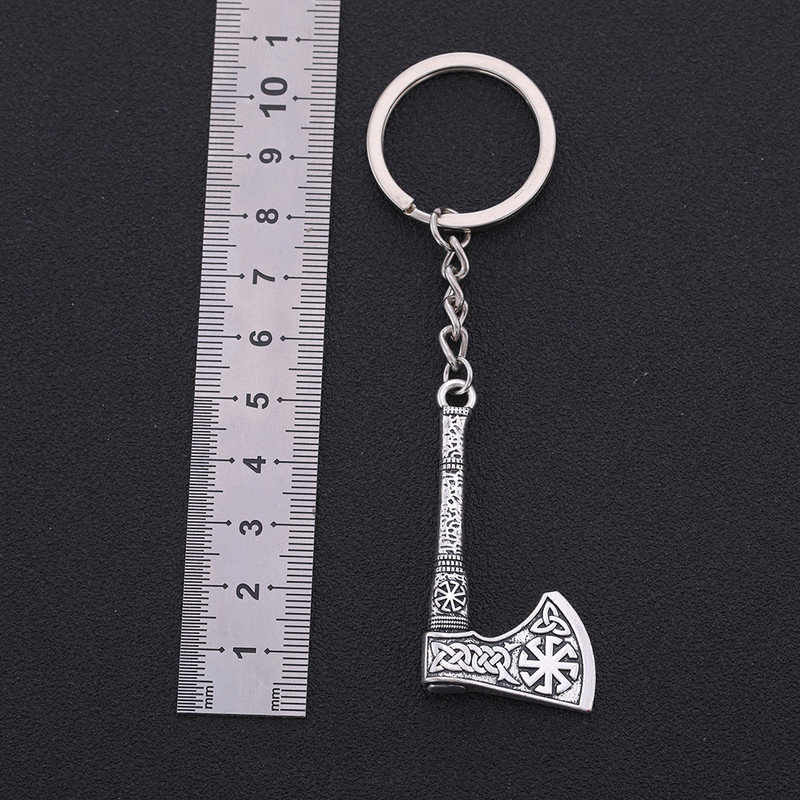 Fishhook viking kulcstartó punk gótikus fejsze Vicca talizmán szláv ír csomó pogány amulett medál kulcstartó férfinak Ajándék ékszer
