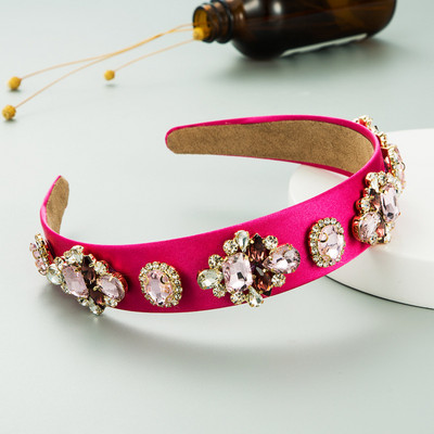 Luxus Bling Crystal hajpántok női haj kiegészítők kézzel készített retro stílusú hajpánt fekete smink fejfedők tervező fejpántok