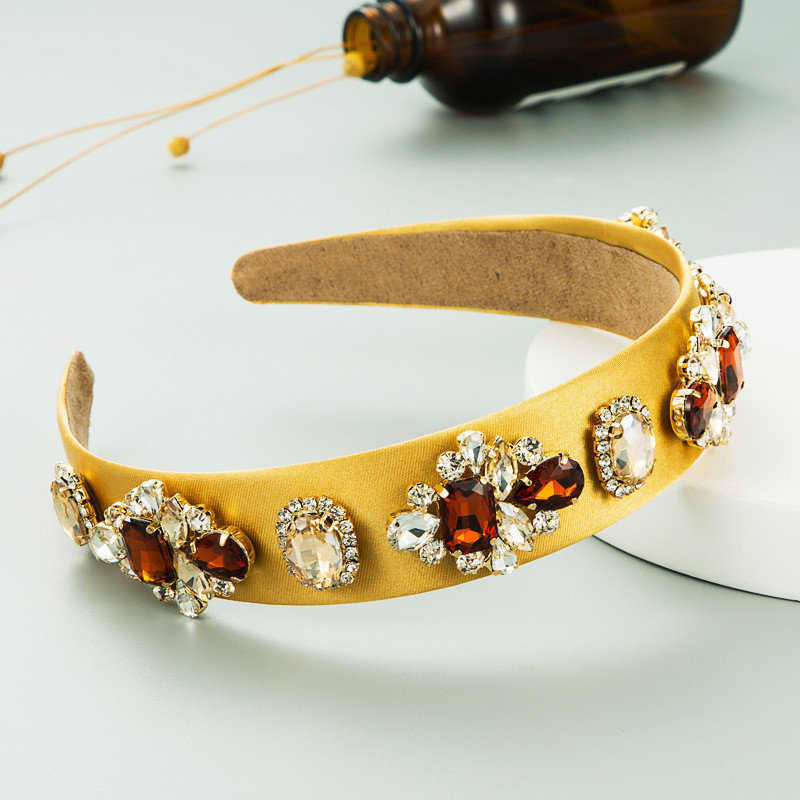 Luxus Bling Crystal hajpántok női haj kiegészítők kézzel készített retro stílusú hajpánt fekete smink fejfedők tervező fejpántok