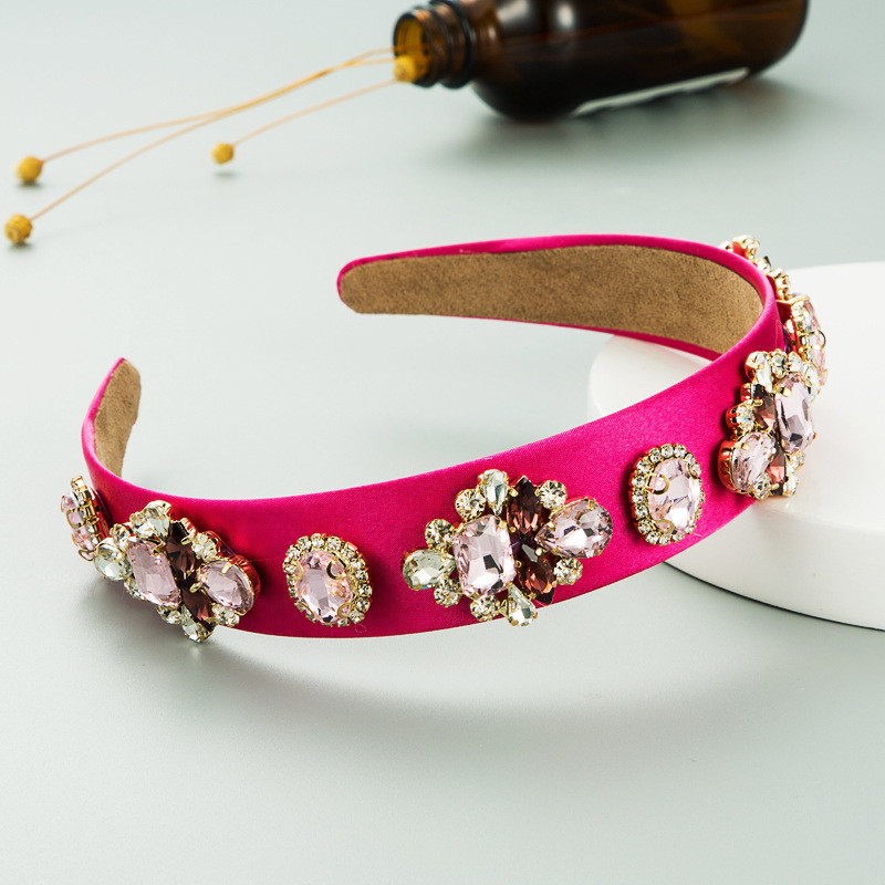 Luxus Bling Crystal hajpántok női haj kiegészítők kézzel készített retro stílusú hajpánt fekete smink fejfedők tervező fejpántok