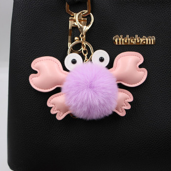 Kawaii Owl Cat Faux Fur Pom Pom Keychain Γυναικεία τσάντα Πορτοφόλι Γούρι Χαριτωμένο ζωικό βελούδινο μενταγιόν με αξεσουάρ μπρελόκ για σακίδιο πλάτης