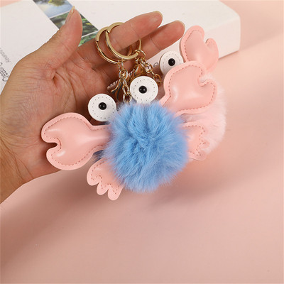 Kawaii bufniță pisică blană artificială pom pom breloc femei poșta portofel farmec drăguț animal pandantiv de pluș cu breloc accesorii rucsac