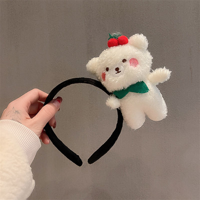 Trake za kosu sa slatkim medvjedom od koraljnog runa Djevojke koje peru lice Lijepe trake za glavu sa životinjama Cosplay ukrasi Trake za kosu Modni dodaci za kosu