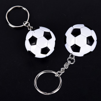 3D спортни футболни сувенири Ключодържател от PU кожа Мъжки футболни фенове Ключодържател Висулка 3D спортен футболен ключ