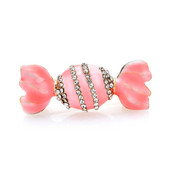 Wuli&baby Broșe noi, email, bomboane dulci, pentru femei, doamnă, 2 culori, strasuri, dulce, broșă pentru petrecere, cadouri